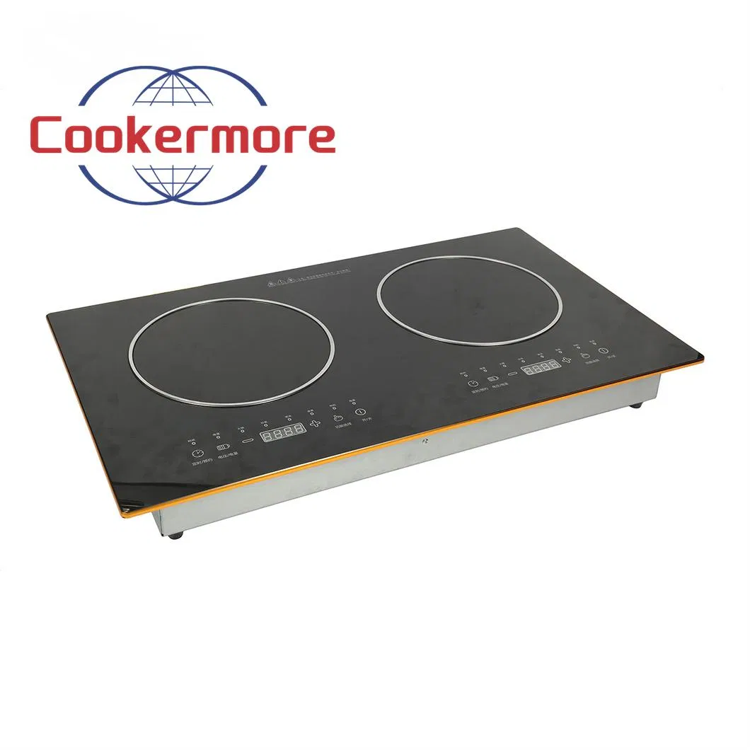High-Power 2200W Induction Cooktop with Double Burner Design