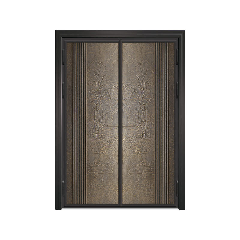 Durable Fireproof Wooden Entrance Door with Classic Design