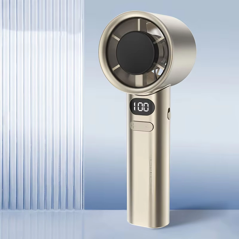 Portable USB Rechargeable Turbo Fan Mini Handheld Display Readout Fan for Outdoor Use Perfect Gift for Kids Car & Girlfriend