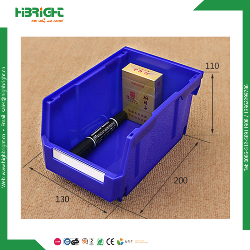 Back Hanging PP Reusable Storage Plastic Bins for Rack