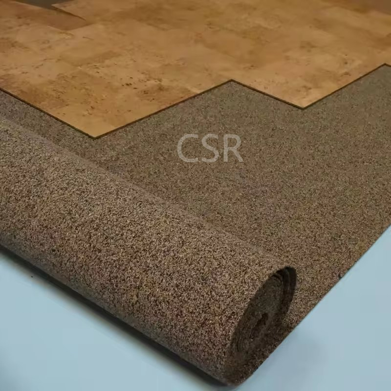 500 700kg/M3 Waterproof Eco Cork Rubber Underlayment Natural Rubber Underlay Floor Mat for Hotel Building Soundproof Material