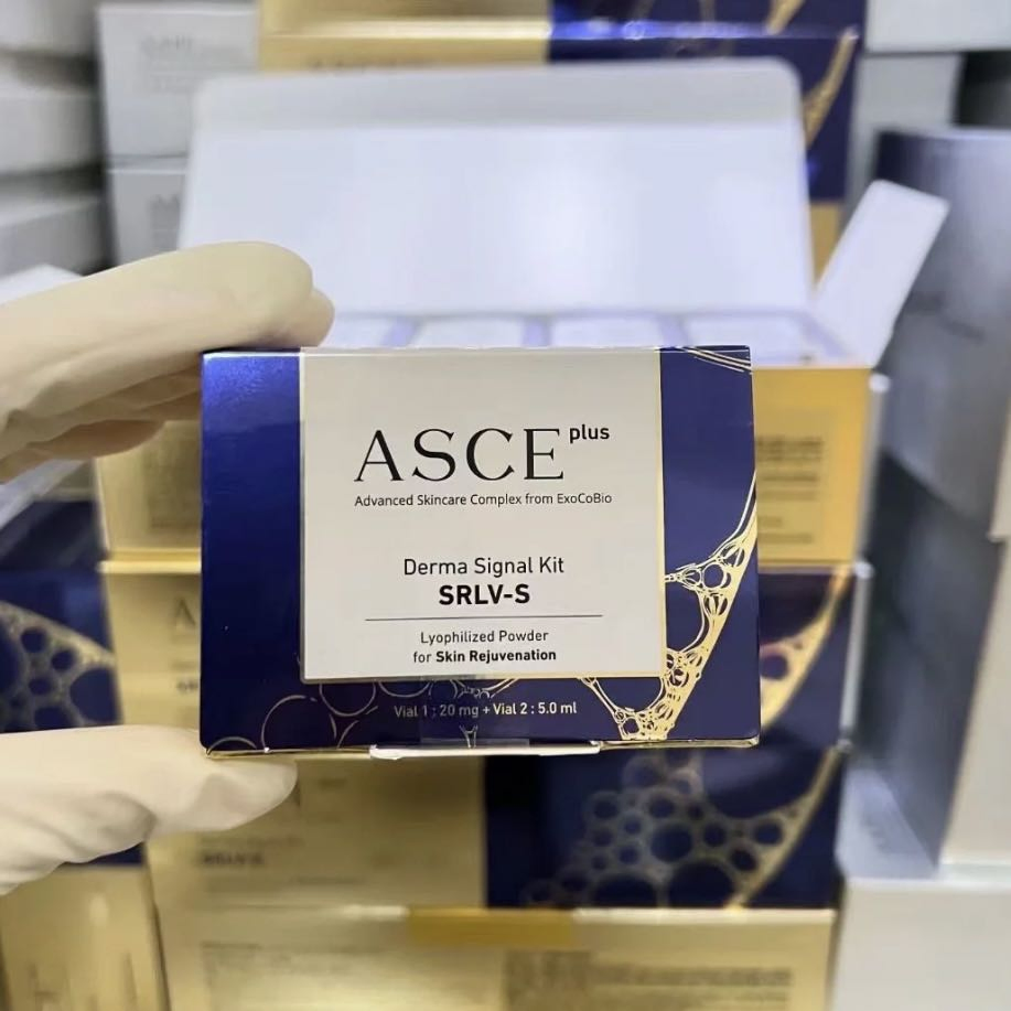 Korea Freeze-Dried Exosome Solution Asce+ Exosome Human Stem Cell Derma Signal Kit Srv-S Grow-Th Factor Skin Care Anti Aging for Brightening Skin