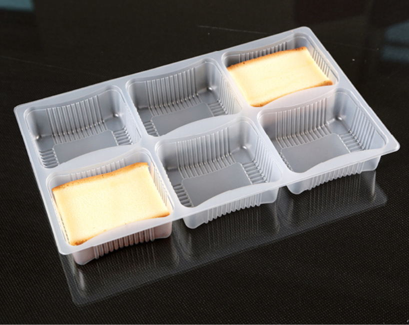 Food grade clear PP  blister plastic snack tray for bakery