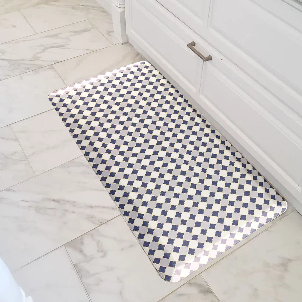 50*100cm 21mm 24mm Thickness PU Surface Recycled Sponge Stylish Area Rugs Anti-Fatigue Kitchen Office Bed Laundry Desk Mats