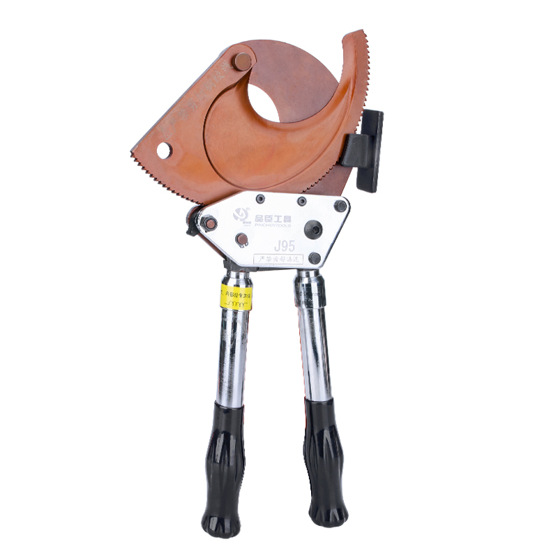 Manual Ratcheting Cable Scissors Cable Cutter with Gears Steel Core Disconnecting Pliers