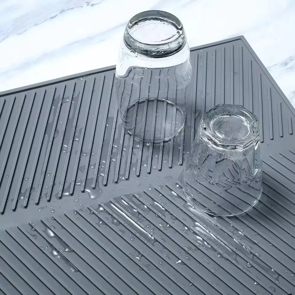 Силиконовый коврик для сушки посуды, термостойкий