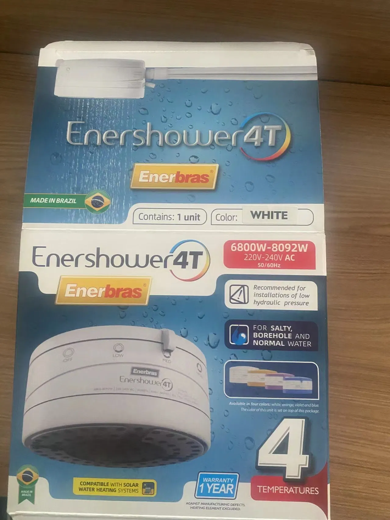 Kenya Enerbras 4t Shower 220/230V 6800W Instant Shower Heater for Bath