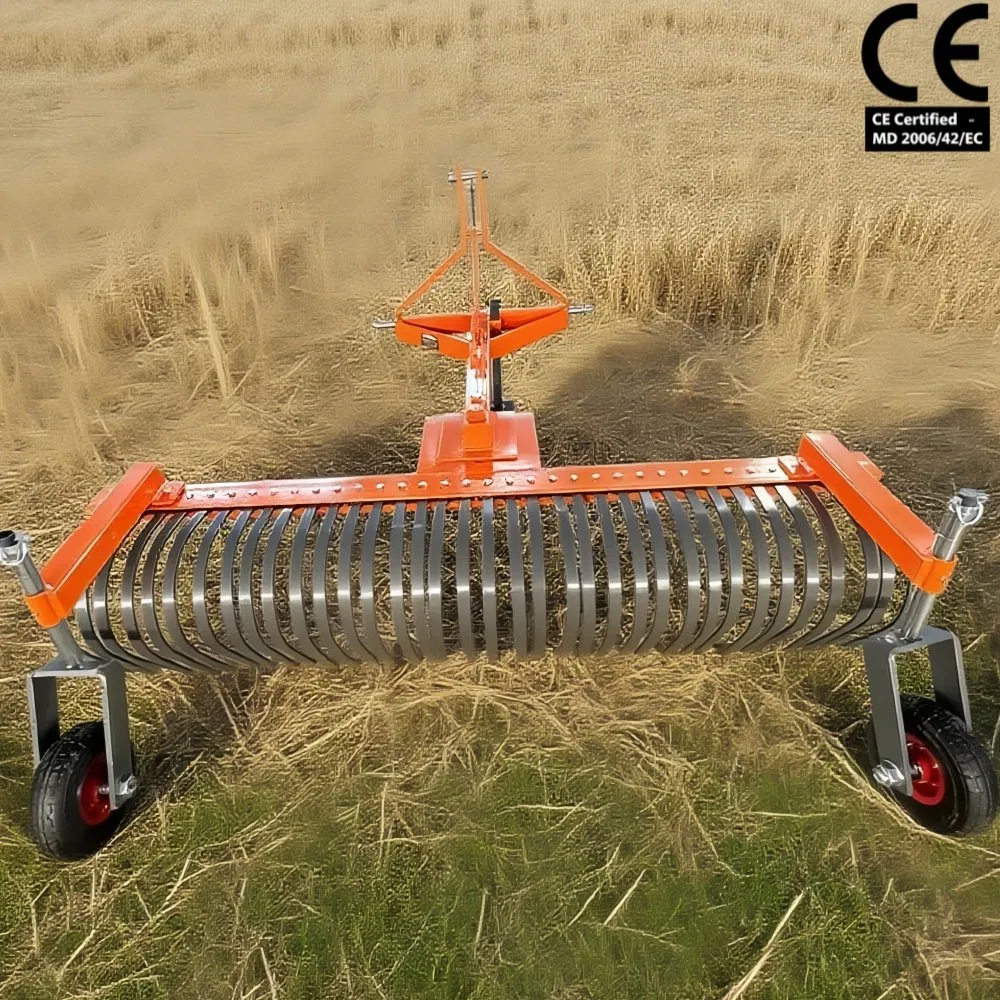 Versatile 3PT Garden Rake for Hay and Leaf Collection