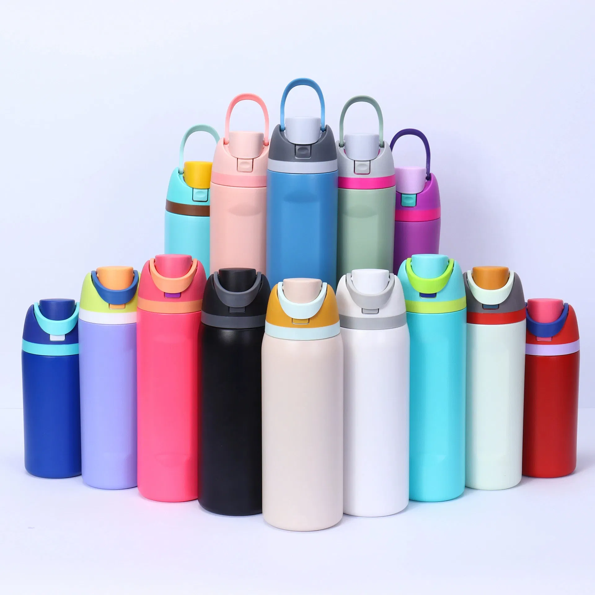 Sports Water Bottle Leak Proof Vacuum Flask Insulated Stainless Steel Hot Cold Double Walled Insulated Ice Thermos 12oz 16oz 19oz 24oz 32oz