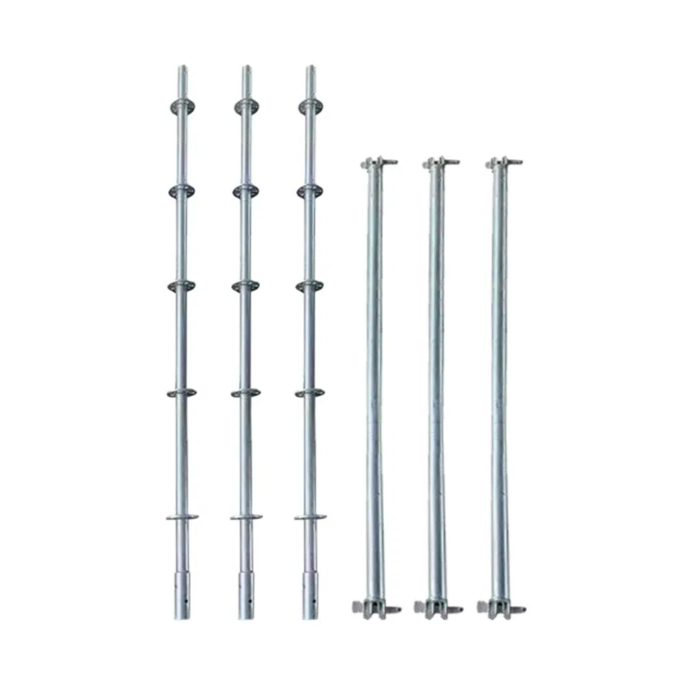 Multi-Directional Heavy Duty HDG Steel Layher System Vertical Standard Ring Lock Scaffolding for Sale