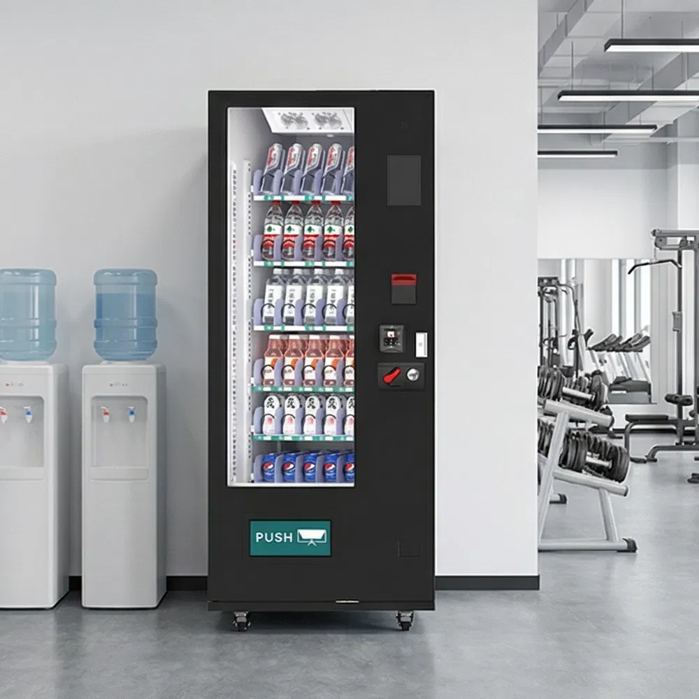 Street Supermarket 36-Slot Refrigerated Snack Durable with Credit Card Payment System