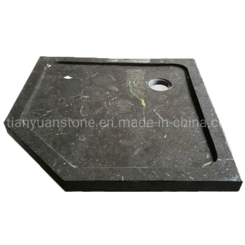Customized Size Bathroom Rectangle Marble Shower Tray