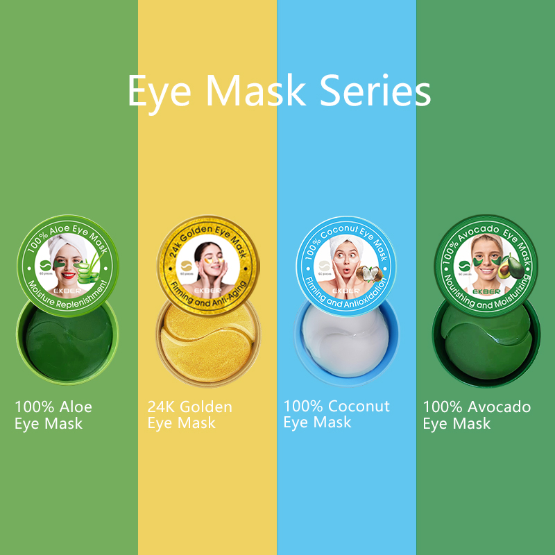 Customize Private Label 100% Aloe Vera Eye Patch Moisturizing Whitening Soothing Skin Care Eye Mask
