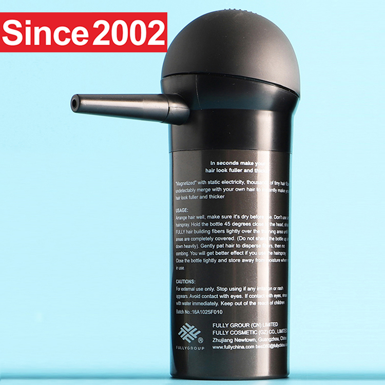 Factory Free Samples Fully Hair Building Fibers Refill OEM Natural Keratin Hair Fiber to Conceal Thinning Hair