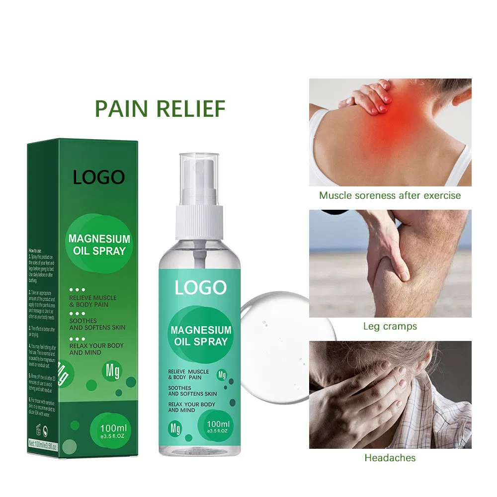 OEM Magnesium Oil Spray Massage and Relaxation Spray to Relieve Pain in Knees, Neck and Other Body Joints.