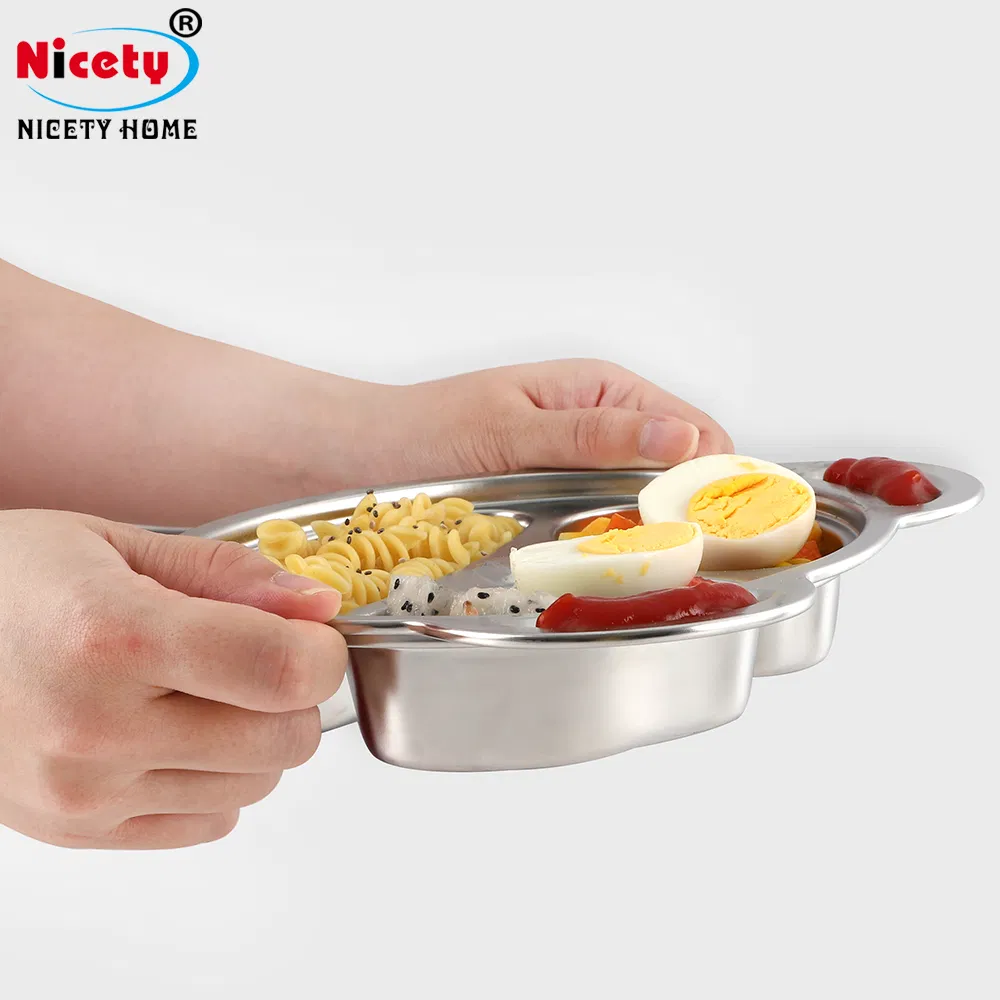 Factory Wholesale Food Grade Stainless Steel 304 Children's Plate Dish Eco-Friendly Features