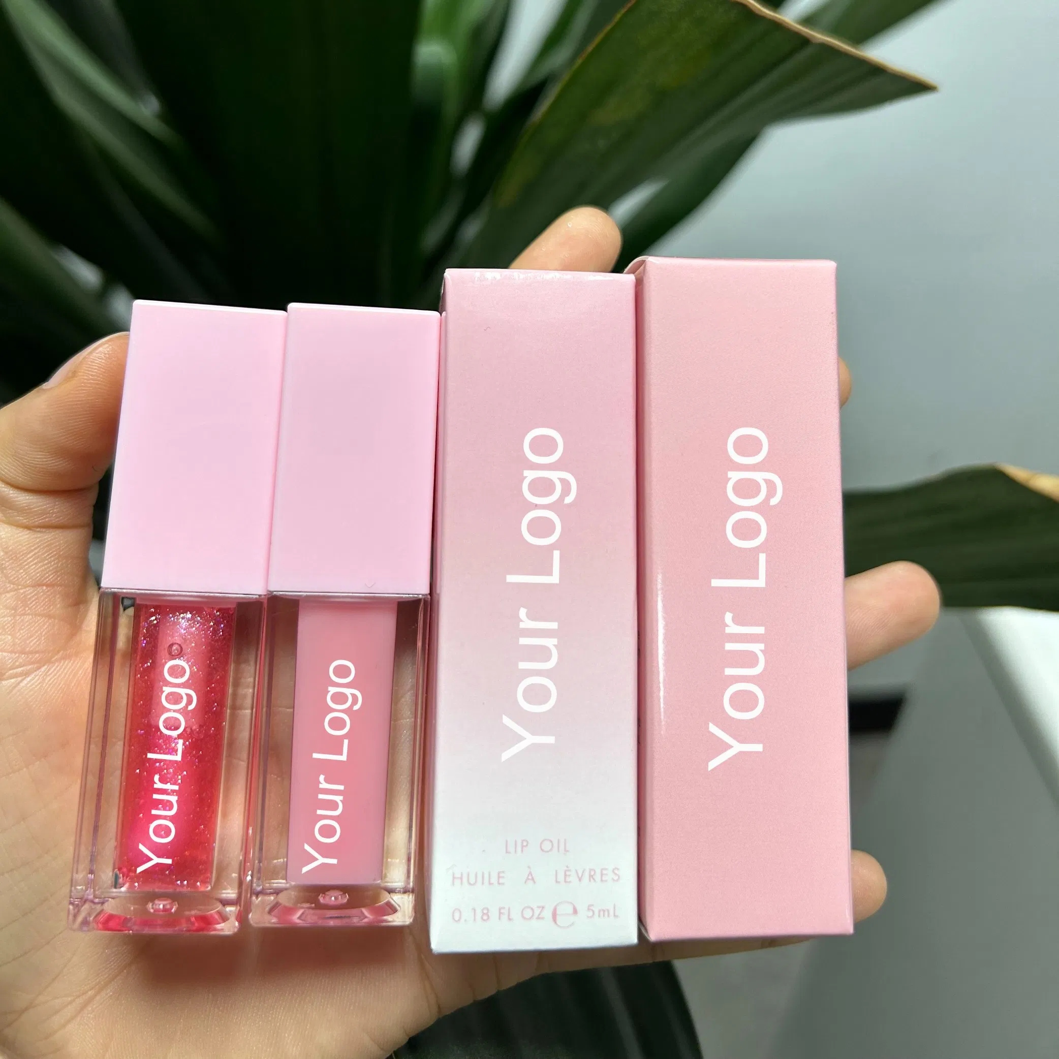 Pink Lip Oil Gloss Makeup Vendor Custom Logo Vegan Moisturize Intense Lip Care Private Label Nourishing Lip Glow Oil