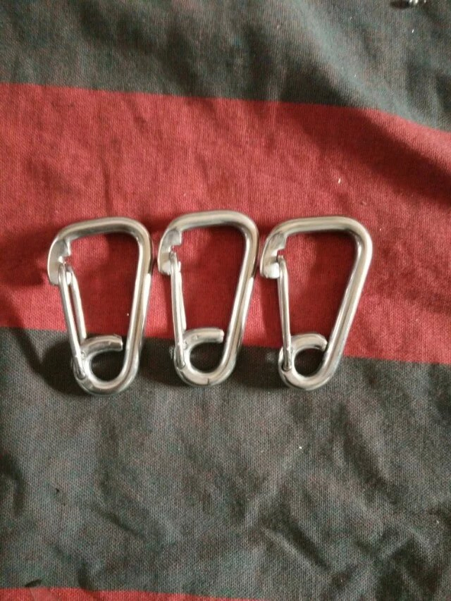 Multi Sizes 304 Stainless Steel Spring Carabiner Snap Keychain Hook
