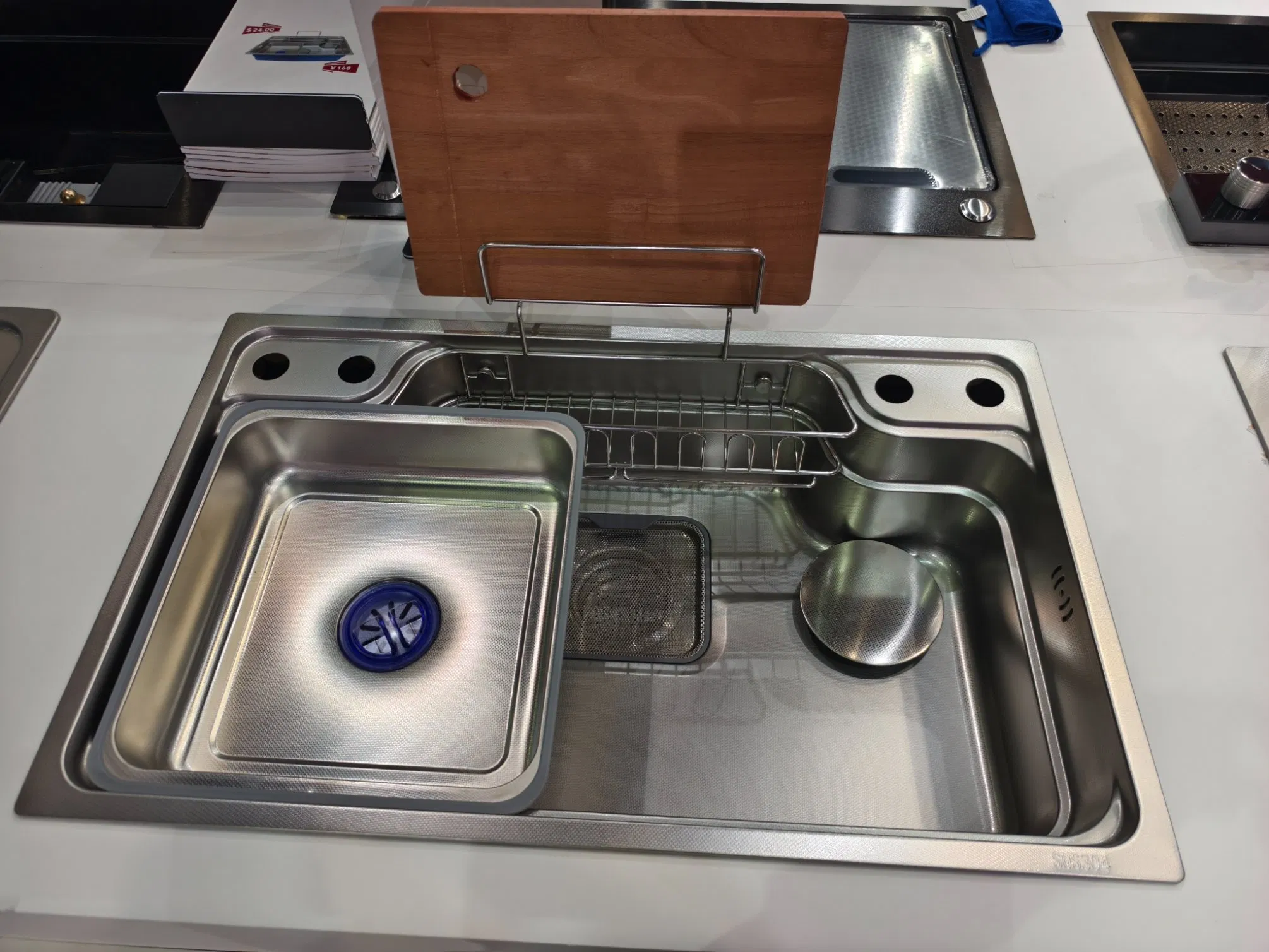 Kitchen Drawing Basin 304 Korean Single Basin Stainless Steel Sink