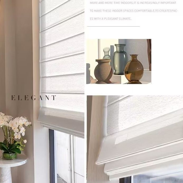 Modern Light Luxury Roman Curtain Folding Blinds Hotel Office Room Rolling Blinds Curtains