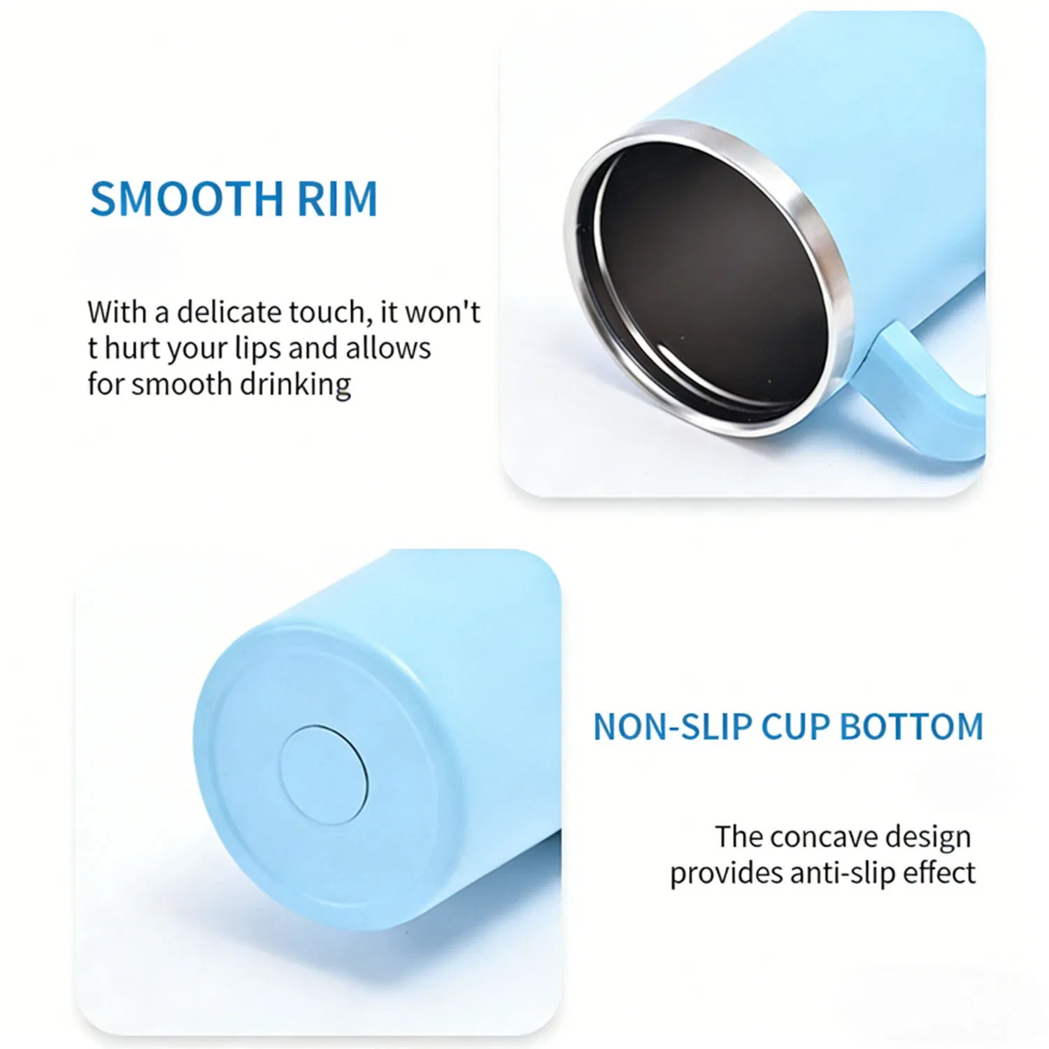 Durable Stainless Steel Car Cup with Handle