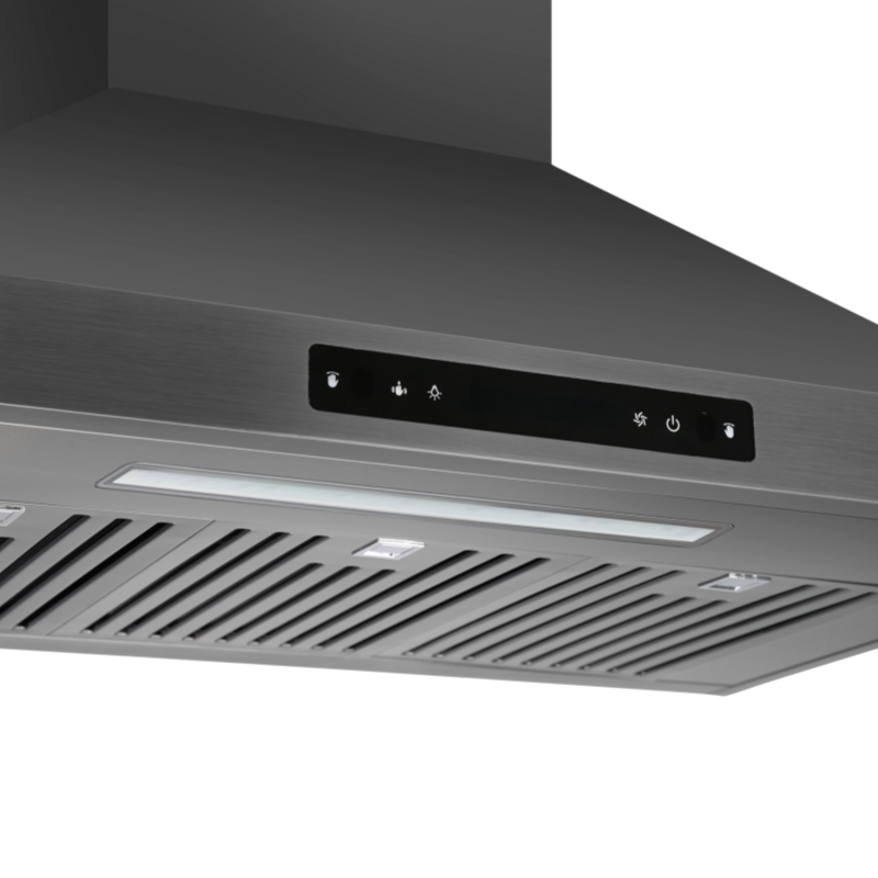 Stainless Steel Range Hood Kitchen Hood with 110V Power and 90-250W Cooker Hood Kitchen Chimney