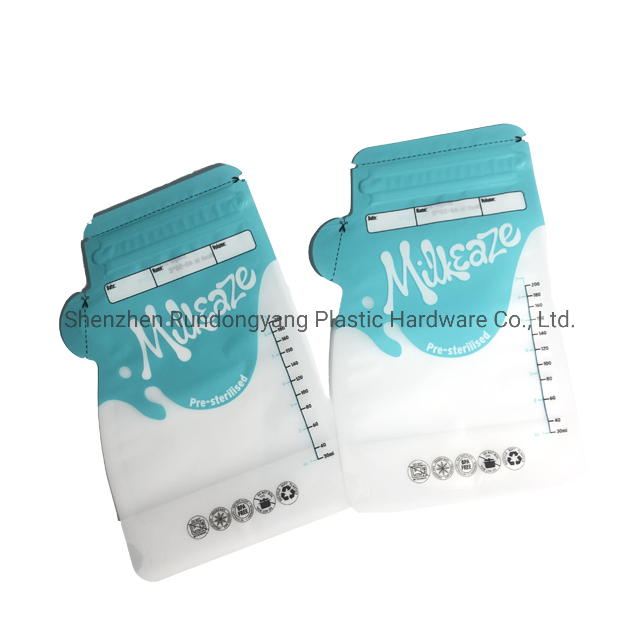 Food Grade Leak Proof Double Zipper Baby Food Breastmilk Packaging Bag Storage