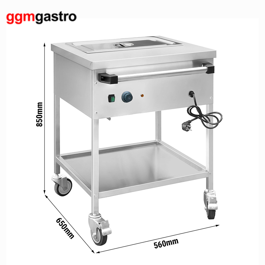 Commercial Catering Equipment Electric Kitchen Stainless Steel Bain-Marie Thermal Trolley