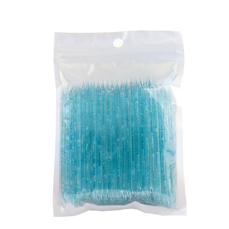 100PCS/Bag Crystal Cuticle Pusher Sticks Disposable Dead Skin Removal Manicure Pedicure Cuticle Cleaning Stick for Salon Use