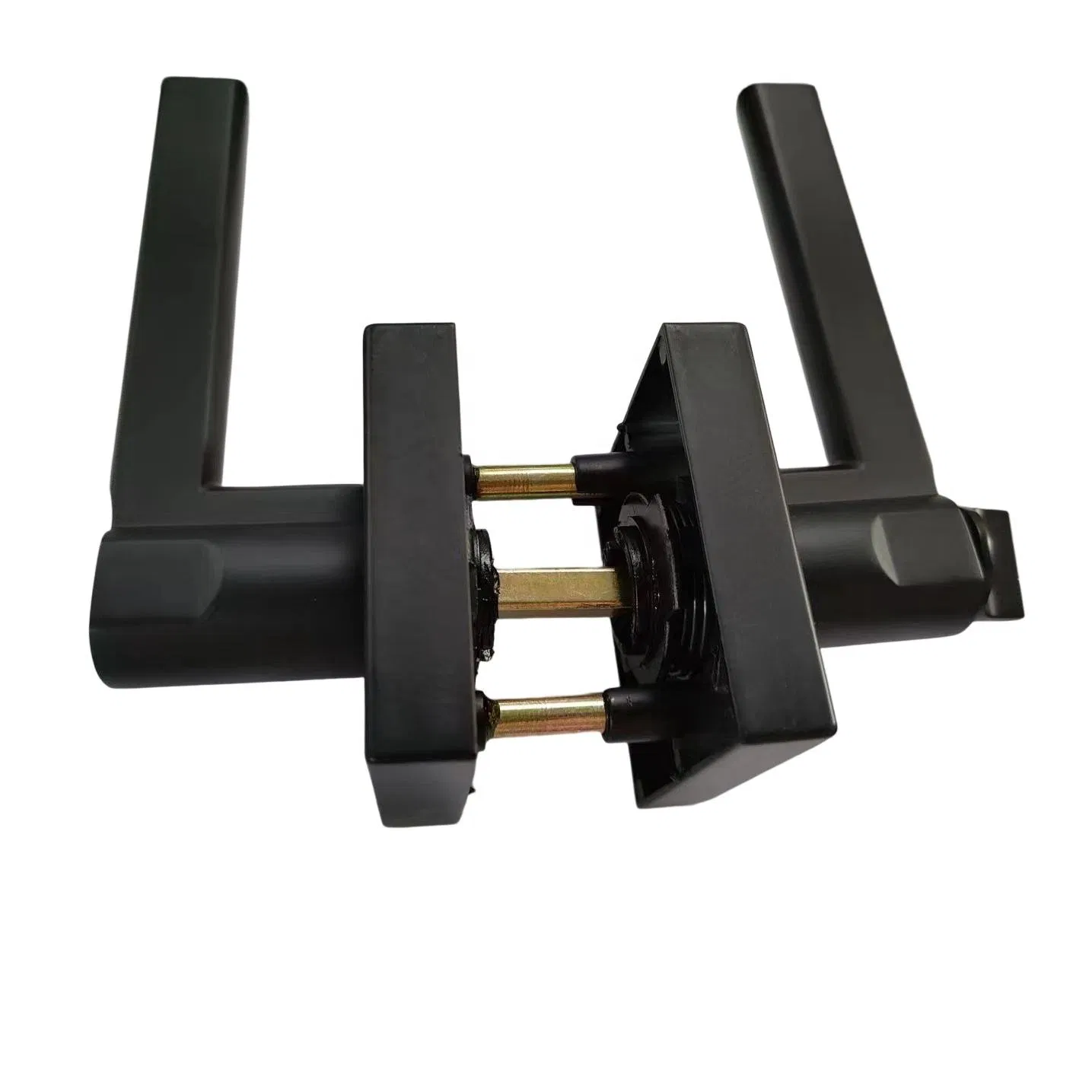 Modern Luxury Oil Rubbed Bronze Zinc Alloy Square Rosette Locks Handle Door Lever Door Handle Set Locks for Bathroom Bedroom