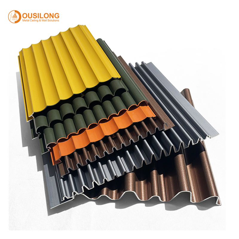 Residential Wall Corrugated Aluminum Cladding Solution with Various Shapes Customized
