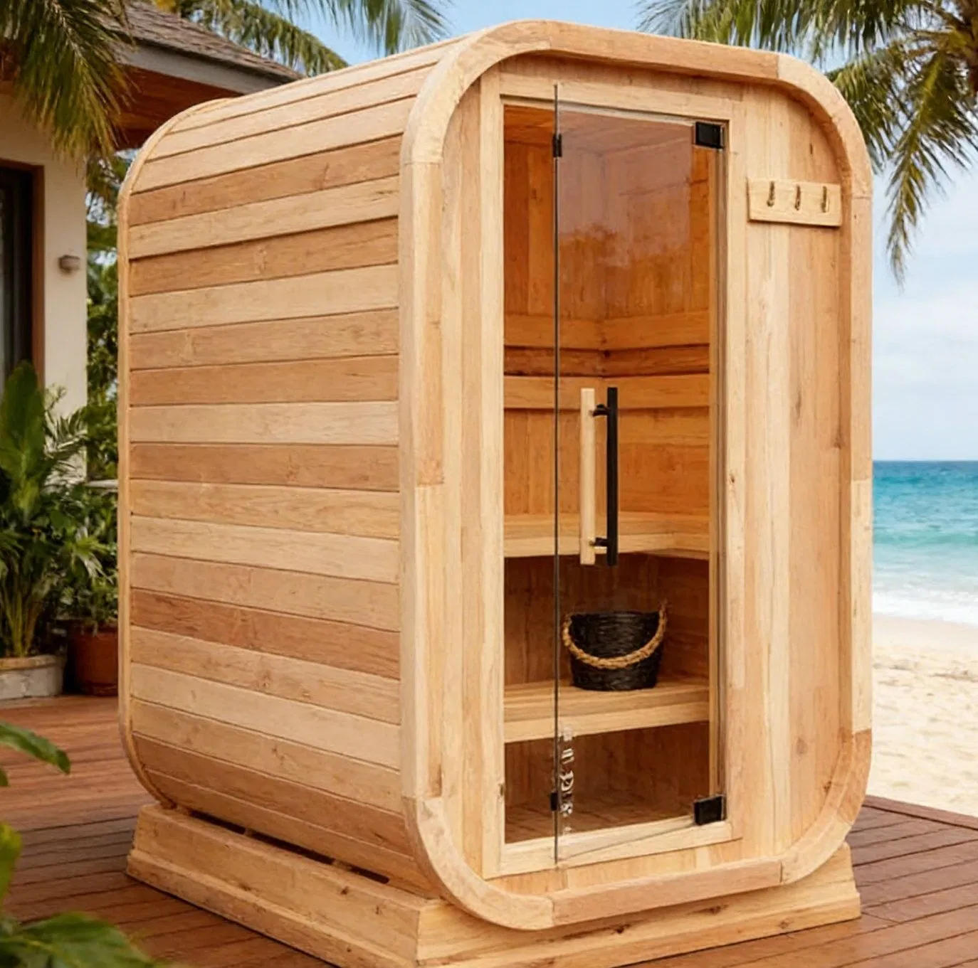 Сауна-бочка деревянная для дома и дачи