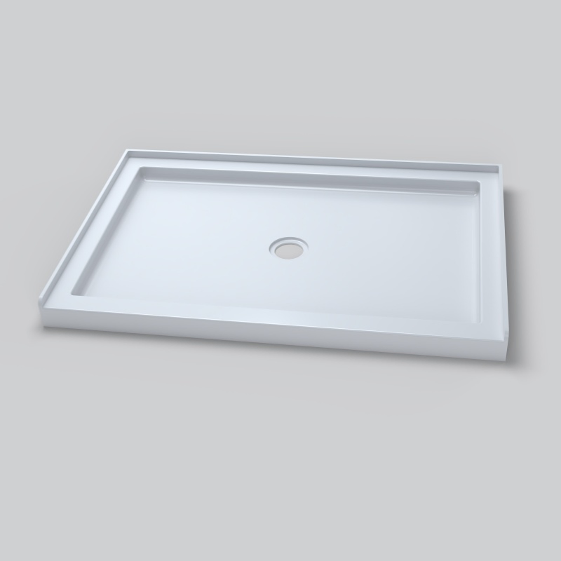 Custom Size Hotel Center Quick Drain Rectangle White Acrylic Shower Tray