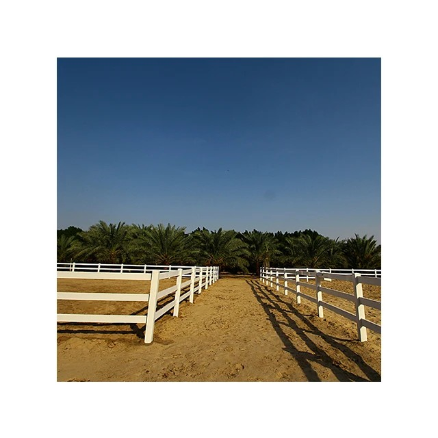 Longjie High Quality Easy Assembled PVC Vinyl 3 Rails Ranch Horse Fence