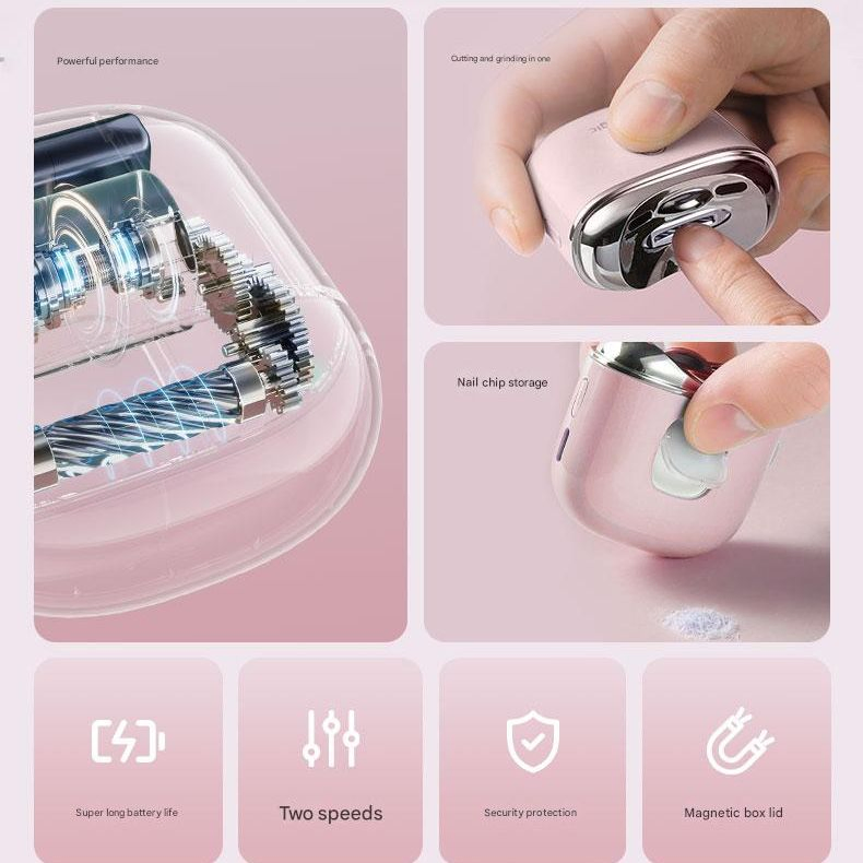 Seemagic Electric Nail Clipper Cherry Xiaomi Pink Gift Household Appliances Personalcare