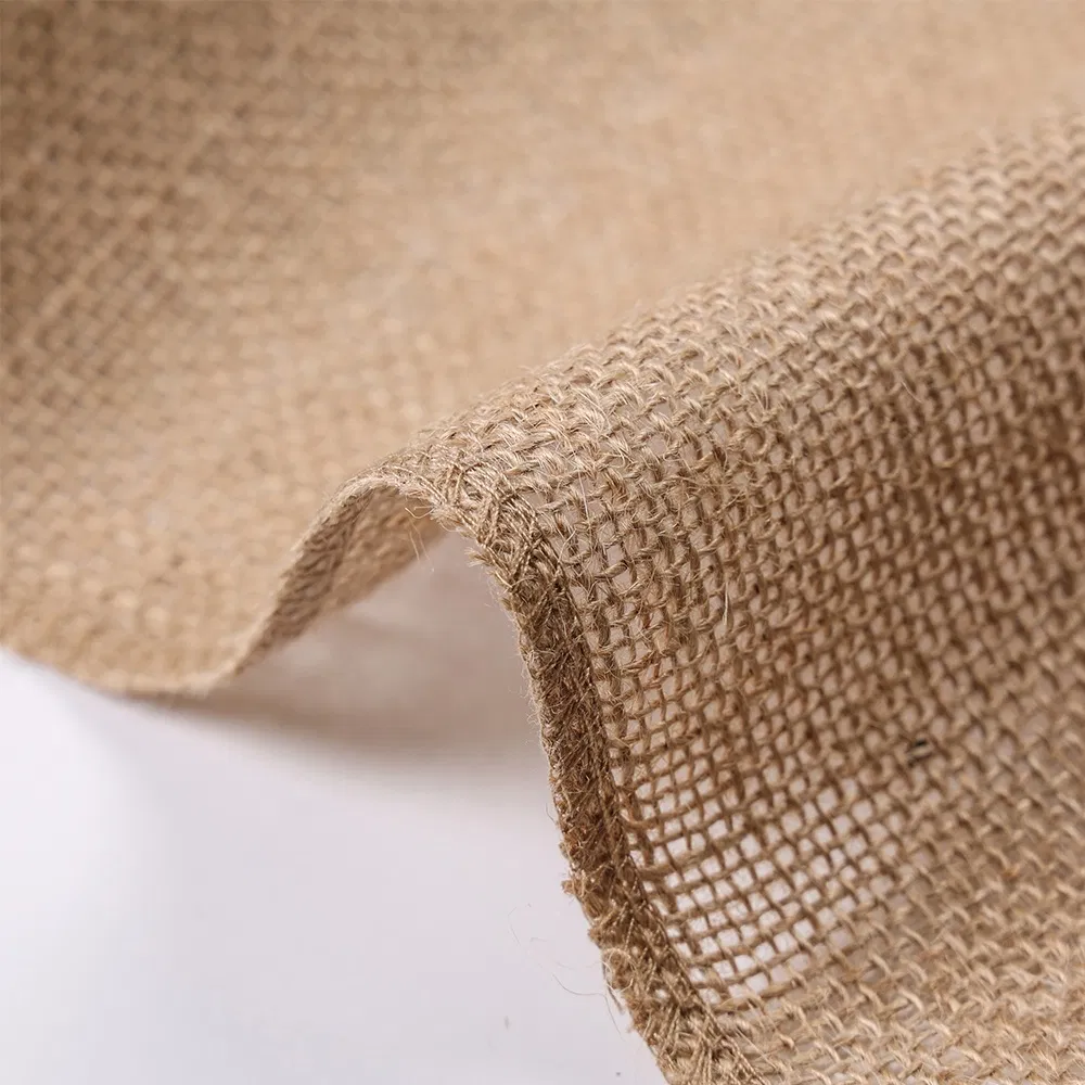 Burlap Table Runner with White Lace Hessian Table Cloth