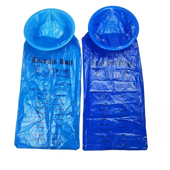 Custom Wholesale Plastic Vomit Bag Sickness Bag for Nausea Vomit Disposable Emesis Bags Plastic