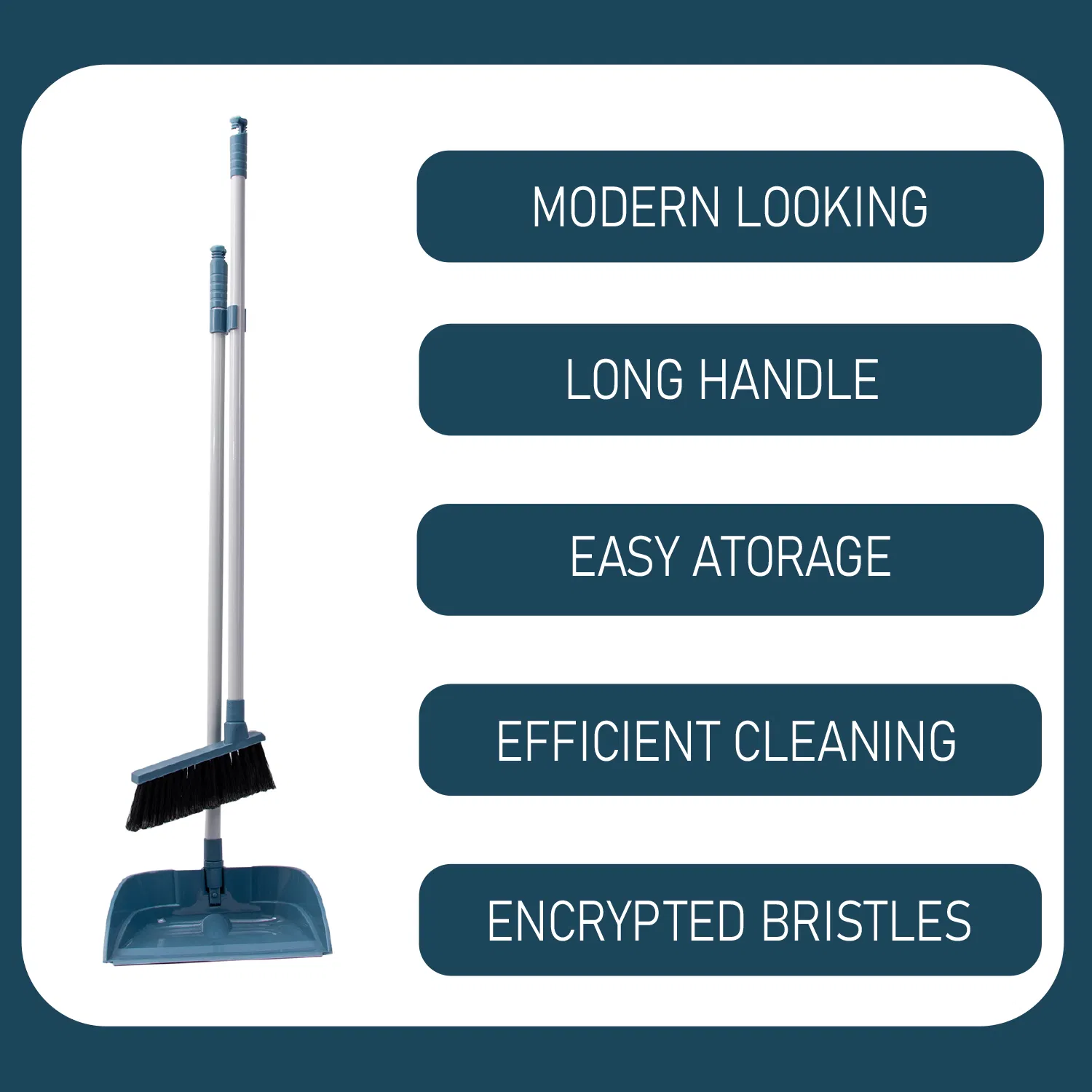Broom Dustpan Combo Telescopic Long Handle Folding Windproof Broom and Dustpan Set Dust Broom