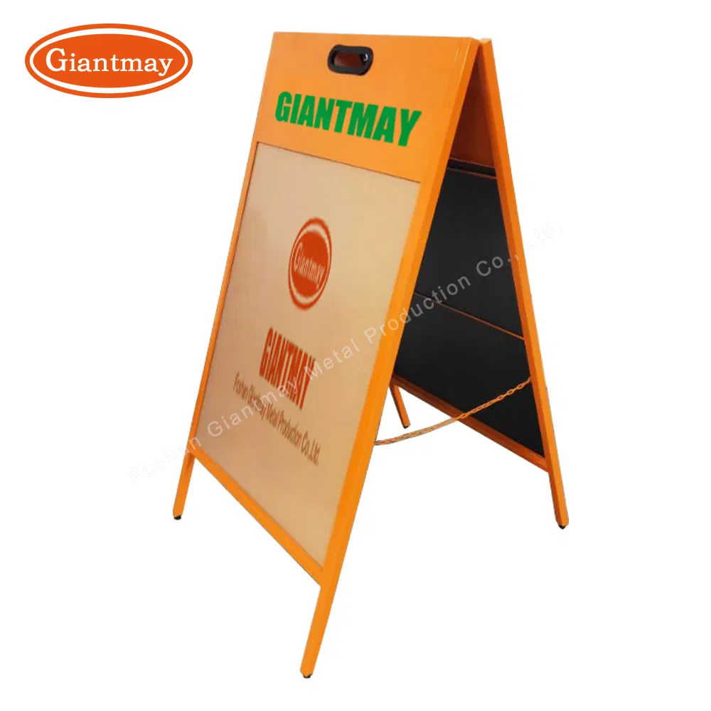 Metal Sign Advertising Board Chalkboard Double Sides Restaurant a-Frame Sidewalk Signage Display Stand for Shop