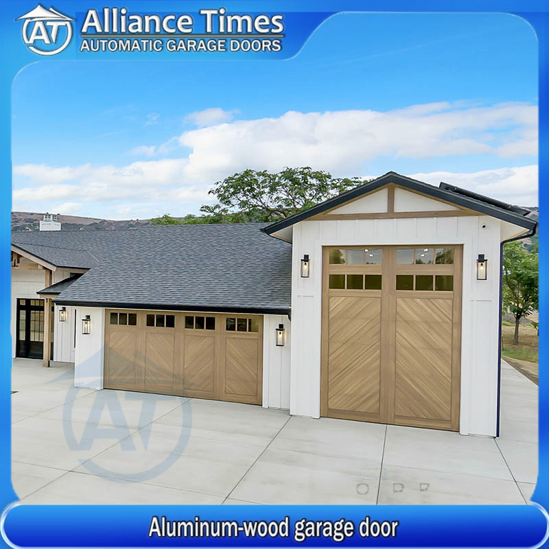Elegant Aluminum Wood Garage Door for Stylish Carriage Houses