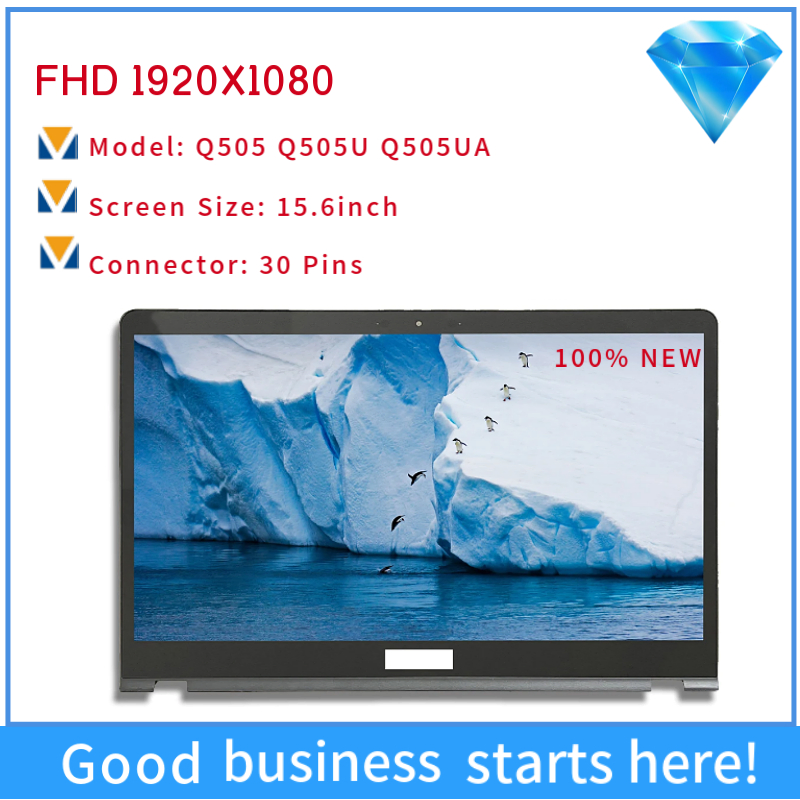 LCD Display Touch Screen Digitizer Assembly for Asus Q505 Q505u Q505ua Series with Frame Bezel FHD 1920X1080 15.6 Inch