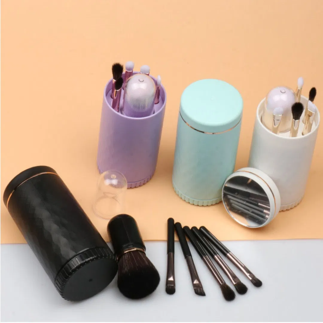 Wholesale Make up Brush Mirror Case Portable Mini Makeup Brush Set with Mirror