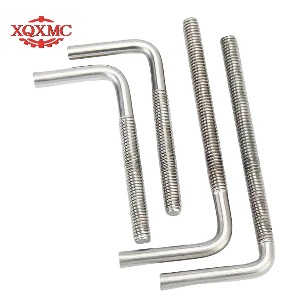 Stainless Steel M10 M20 M30 Foundation L 7 Type Right-Angle Anchor Bolt