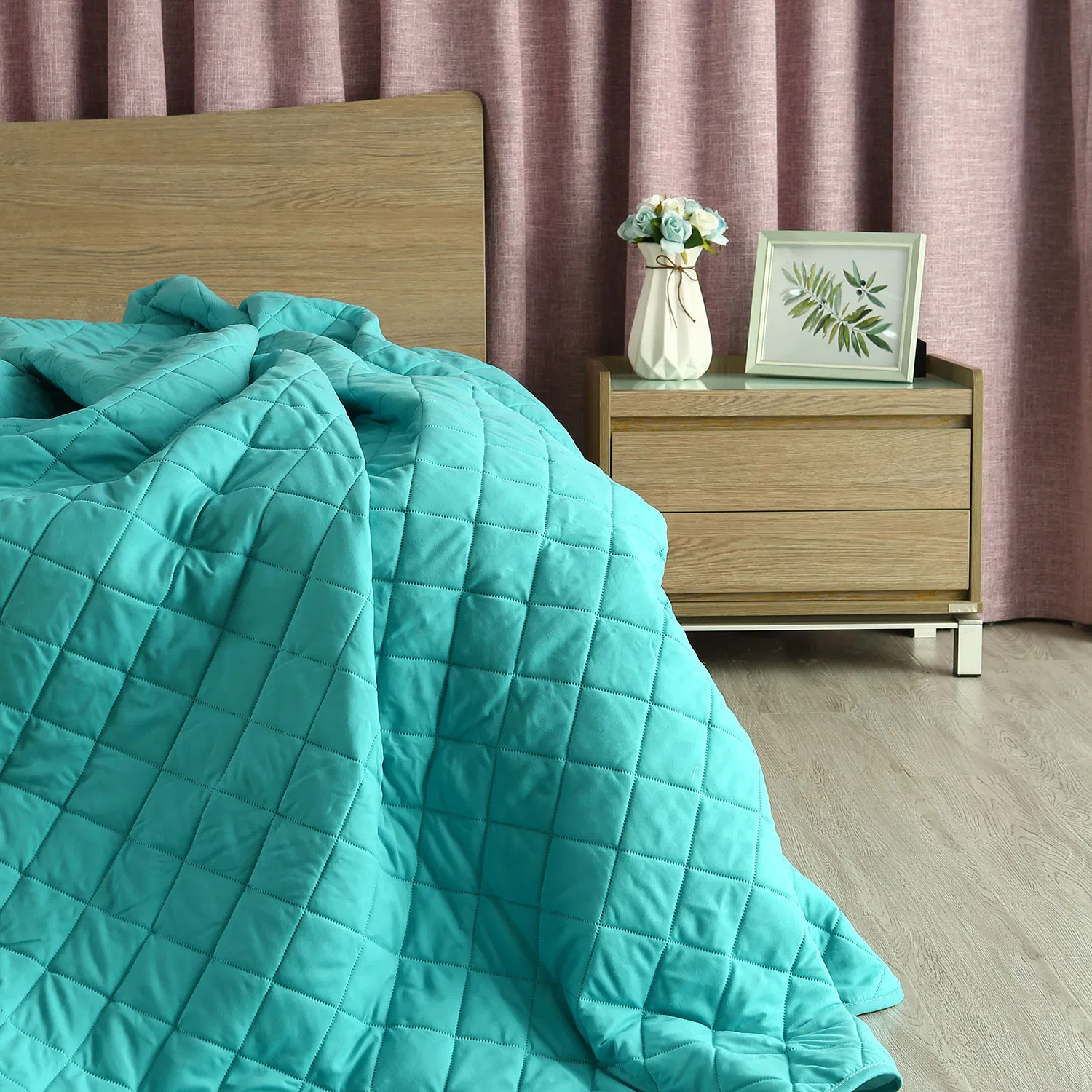 Однотонный плед с алмазным тиснением, тонкий, большой