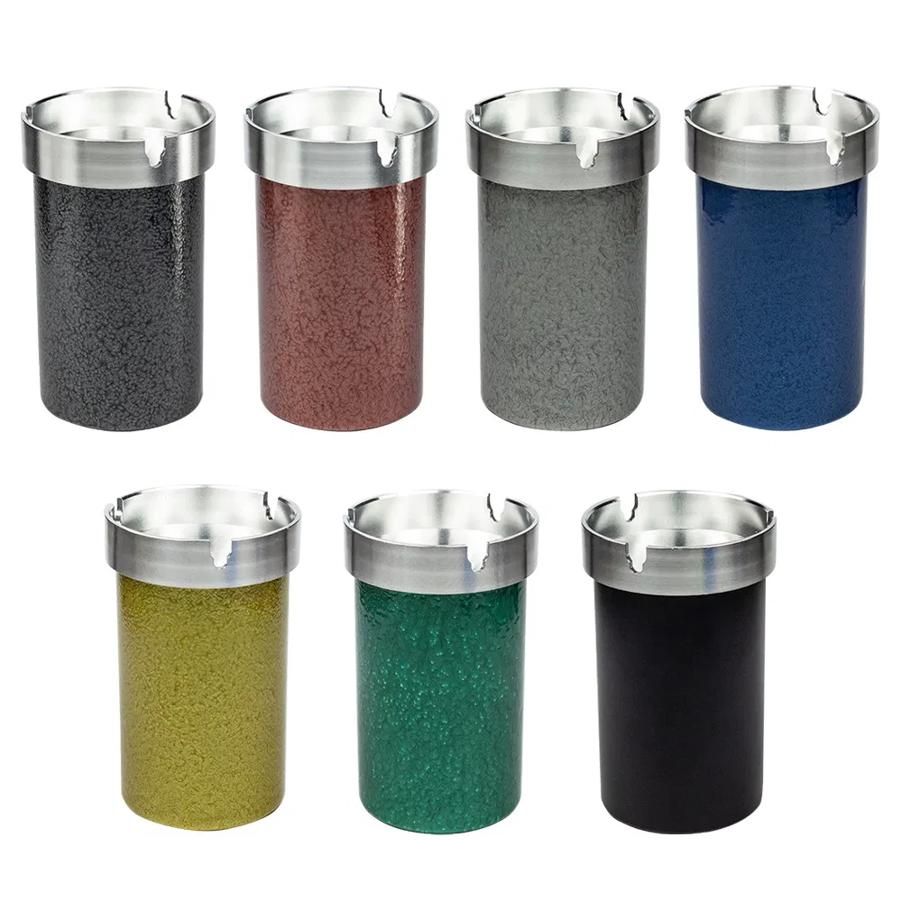 New Portable Car Aluminum Alloy Ashtray with Lid Metal Ashtray Smoking Accessories