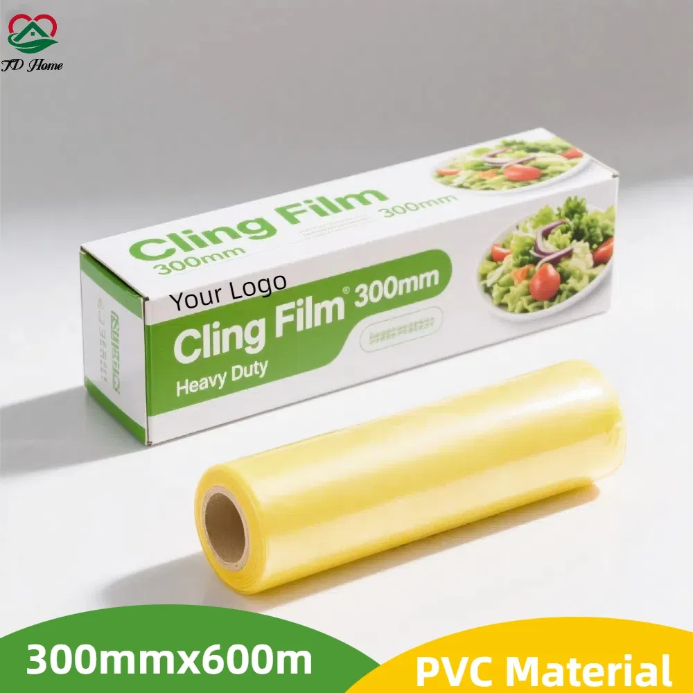 Attractive Price Clear PVC Cling Film for Food Household with FDA 300mmx600m
