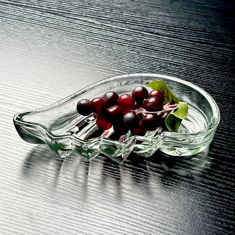 Customized Clear Glassware Home Dish Flat Glass Plate Decorative Glasses Fruit Plate