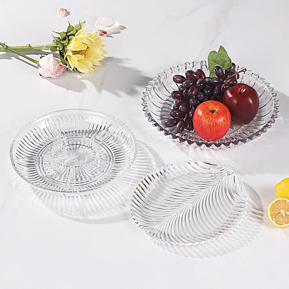Plastic Fruit Plate - Luxury Crystal Bowls with Artistic Textures