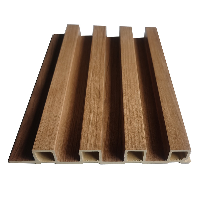 Wood Plastic PVC Wall Panel WPC PVC Cladding Boards Interior Exterior Fluted Wall Panels WPC Wall Panel