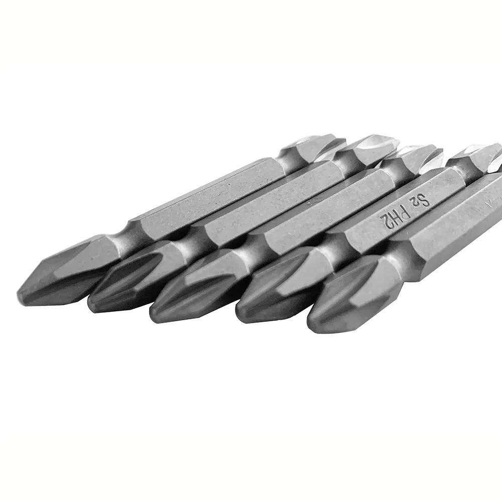 Hot Sale Premium S2 Alloy Steel 50/65/110/150/200mm Length pH2 Double End Screwdriver Bit Magnetic Cross Head Bit